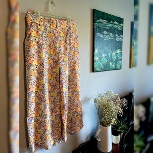 Floral Wide Leg Pants